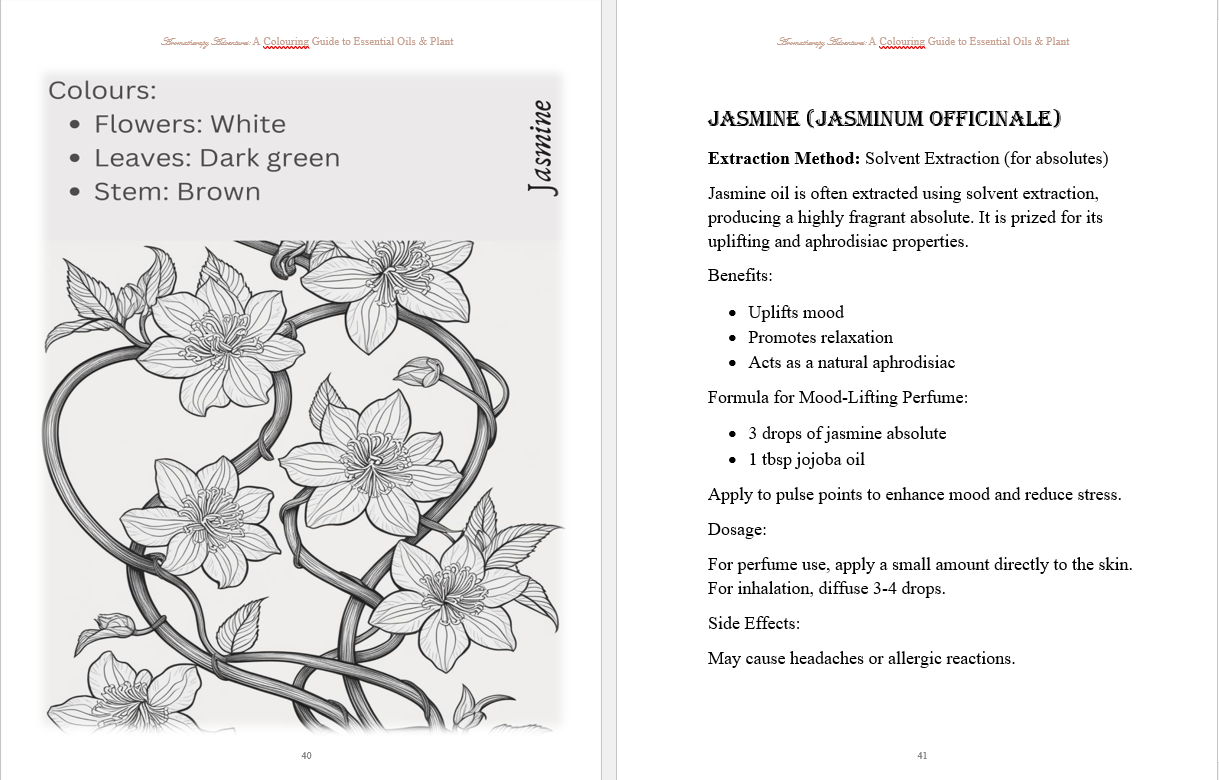 Aromatherapy Adventures: A Colouring Guide to Essential Oils & Plants