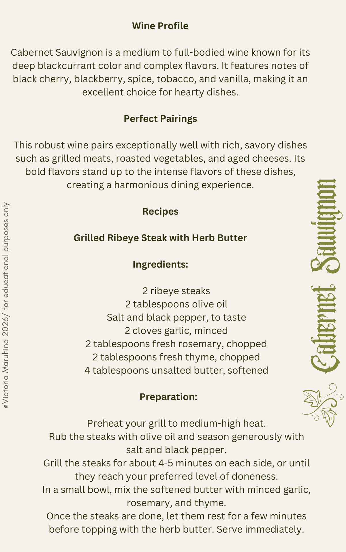 Epicurean Wine & Food Pairing Guide